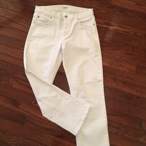 White Hudson cropped jeans